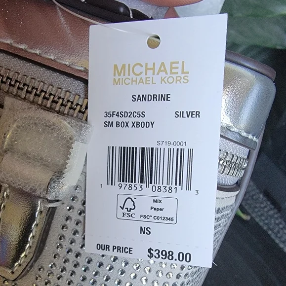 MICHAEL KORS Sandrine Crossbody & Handcrafted Rainbow Moonstone Bracelet - Picture 3 of 11